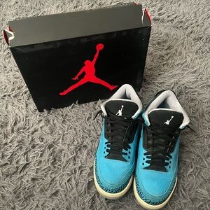 Power Blue Jordan 3s Size 9.5 2014